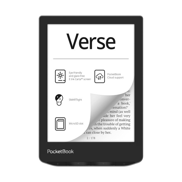 PocketBook Verse – Lector de Libros Electrónicos 6″ con Pantalla E‑Ink, Luz SMARTlight y Wi‑Fi