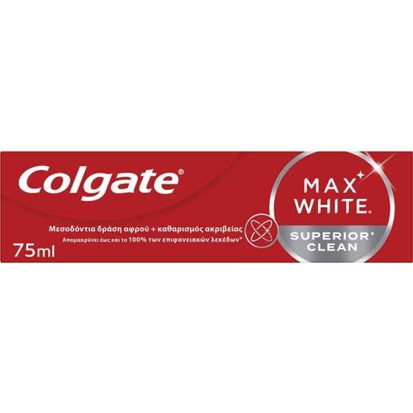 Colgate max white superior clean dentifrico 75ml